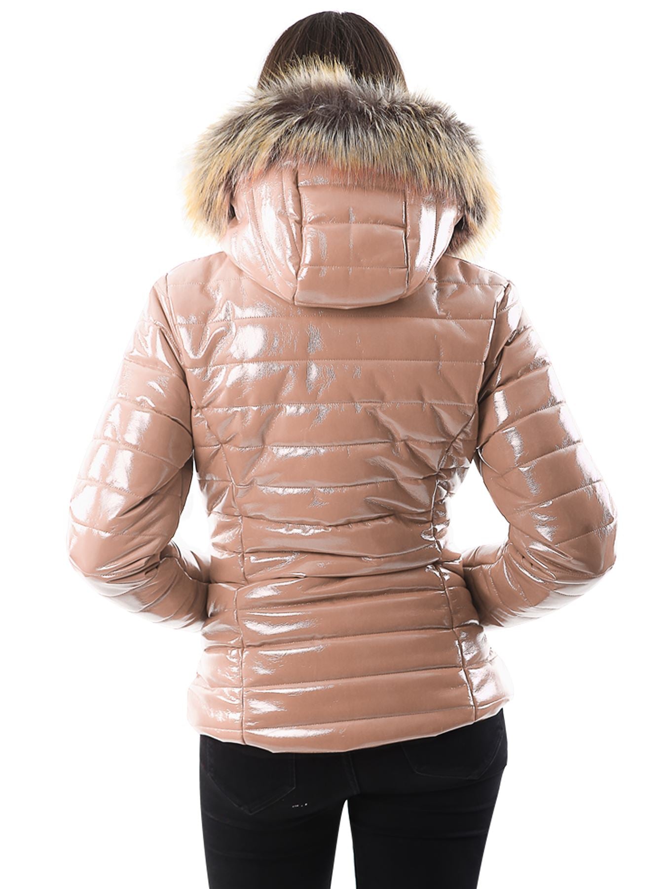 Georgia Quilted Faux Fur Hooded Long Sleeve Padded Jackets